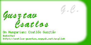 gusztav csatlos business card